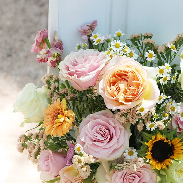 Composition florale mariage de Marine et Vincent
