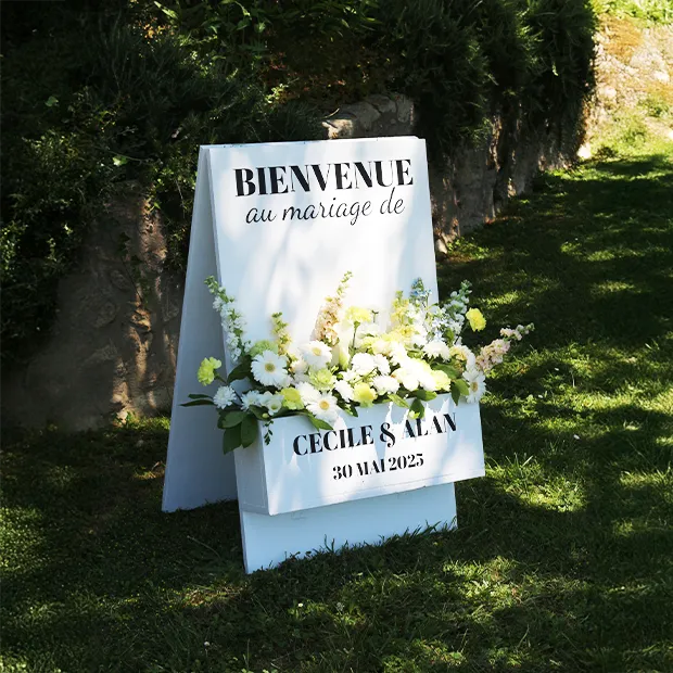 Jardinière mariage de Cécile et Alan