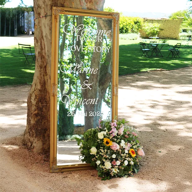 Miroir d'accueil personnalisé